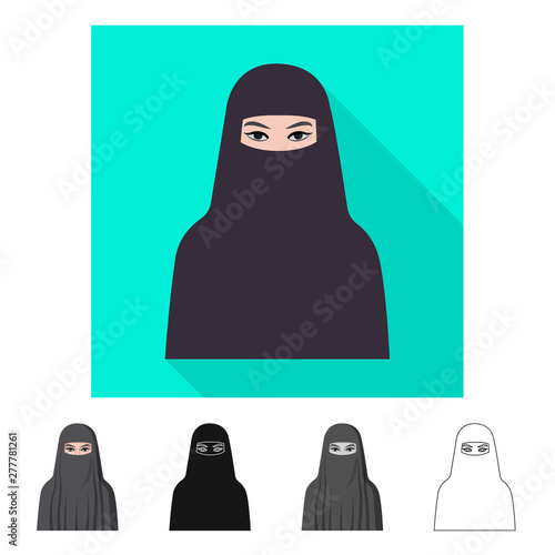 Vector design of hairstyle and profession logo. Collection of hairstyle and character stock symbol for web.