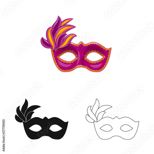 Vector design of luxury and celebration icon. Set of luxury and hide stock vector illustration.