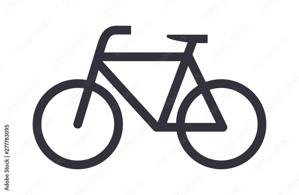 Bike icon bicycle vector symbol - obrazy, fototapety, plakaty 
