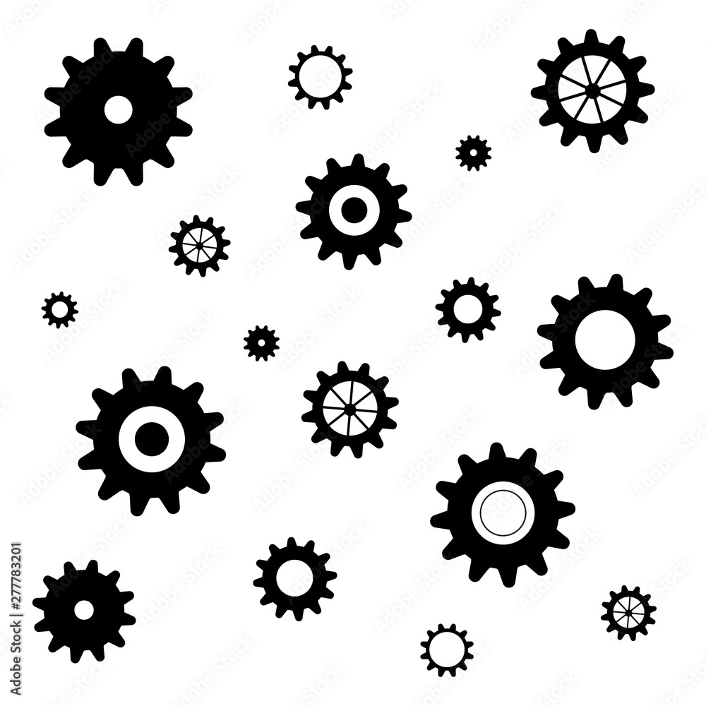 Gears symbol vector illustration