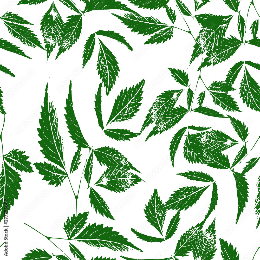 seamless pattern of green leaves seamless pattern of green leaves