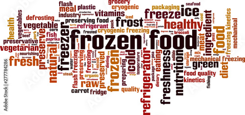 Frozen food word cloud