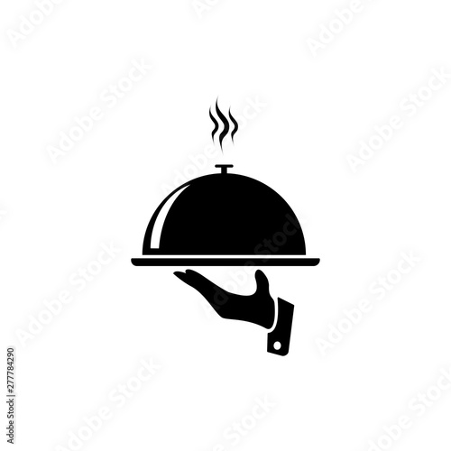 Food Tray on the Hand / Waiters Serving Icon Vector