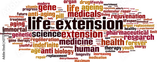 Life extension word cloud