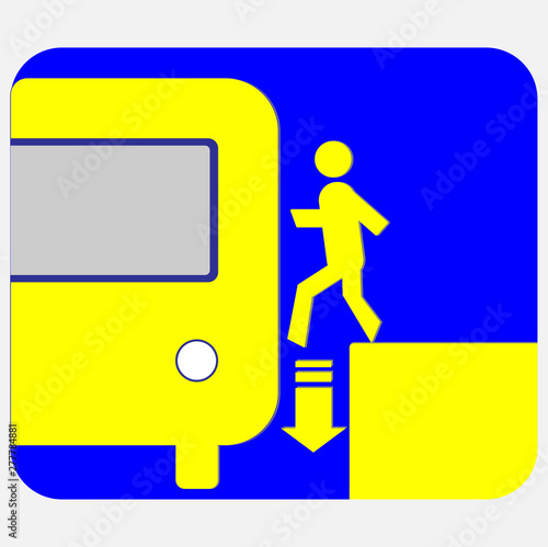Be careful when entering the subway train icon
