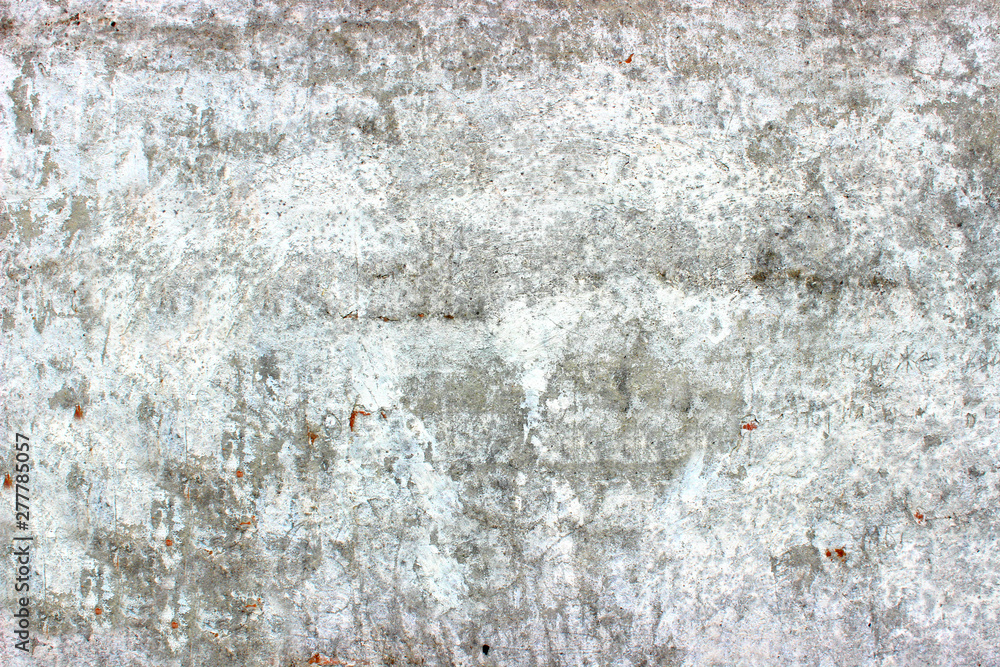 Fototapeta premium White brick wall, grunge texture background. The texture of the old brick wall is painted white with paint.