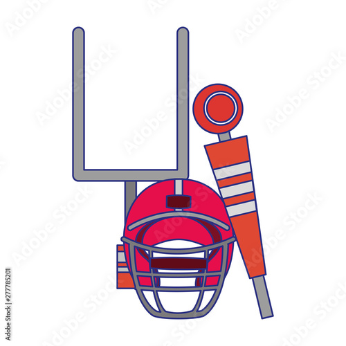 american football sport game cartoon blue lines