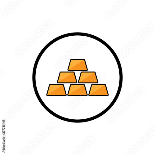 golden arrangement icon template vector - illustration