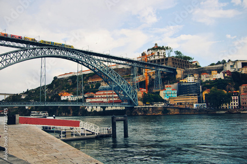 View of the Don Luís I bridge in Porto, Portugal. © DALU11