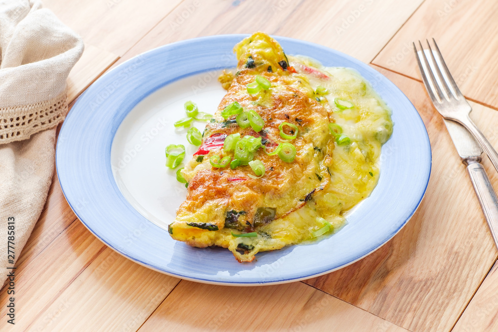 Spinach Peppers Spanish Omelette