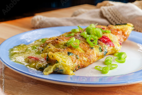 Spinach Peppers Spanish Omelette