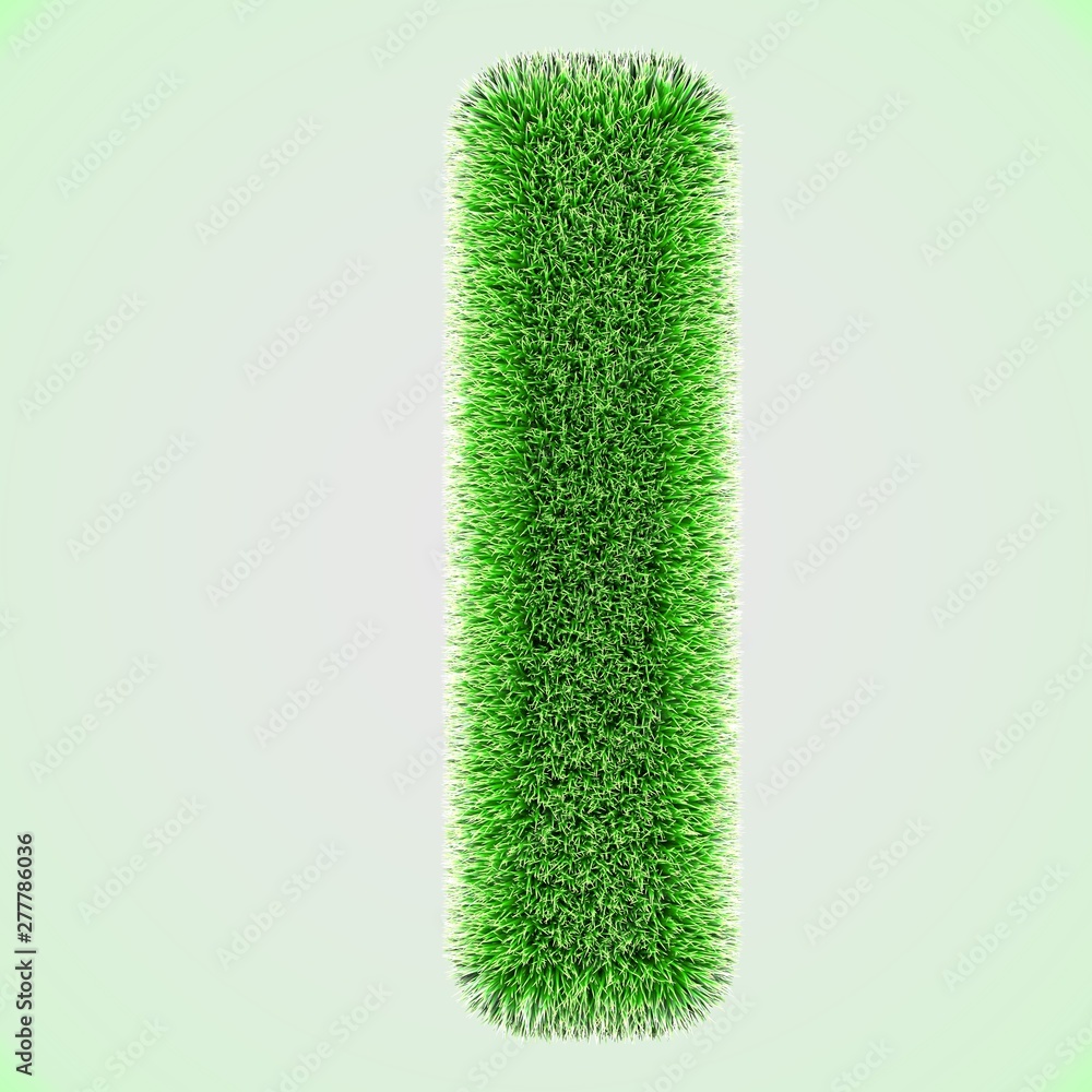 3d grass Hebrew letter of the hebrew alphabet. Isolated on white ecology symbol. 3d grass Hebrew letter of the hebrew alphabet. Isolated on white ecology symbol.