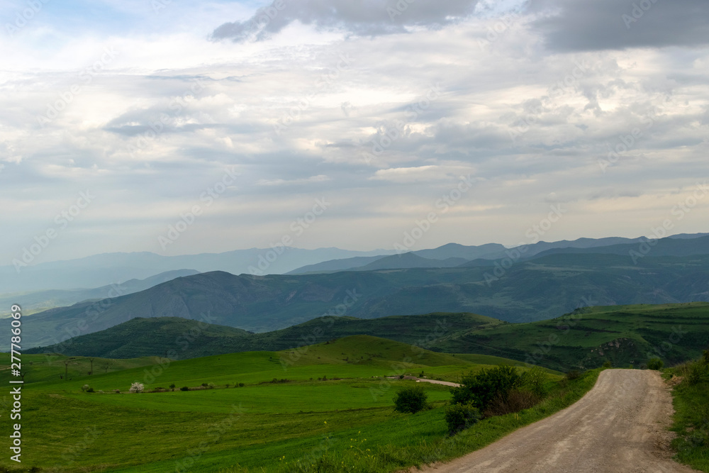 Road in Armenia valleys