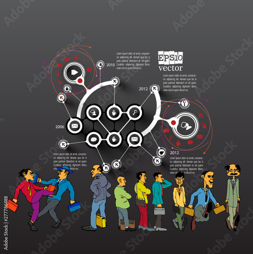 Business infographic layout. Design colorful presentation templates.