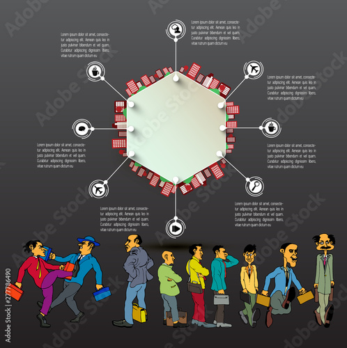 Business infographic layout. Design colorful presentation templates.