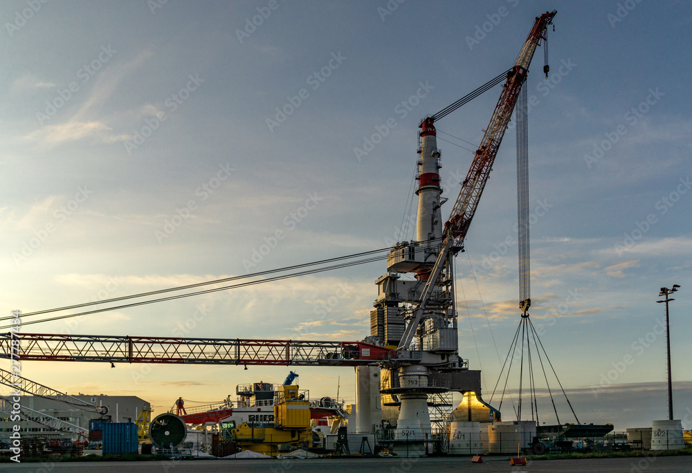 cranes in port of rostock