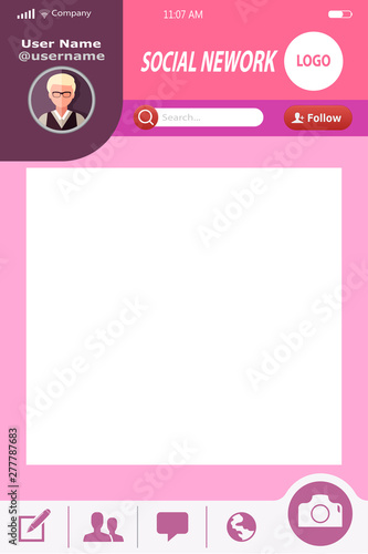 User interface. Mobile App template. Background for mobile connection with ic...