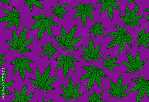 Cannabis leaf marijuana vector colorful illustration ganja 