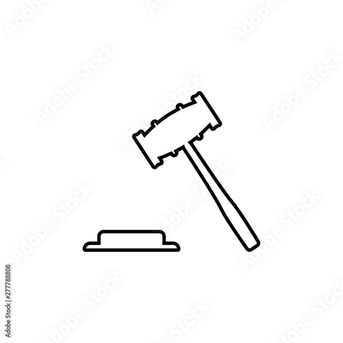 gavel judge symbol icon template illustration vector