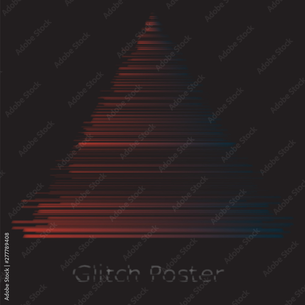 Fototapeta premium abstract christmas tree on red background