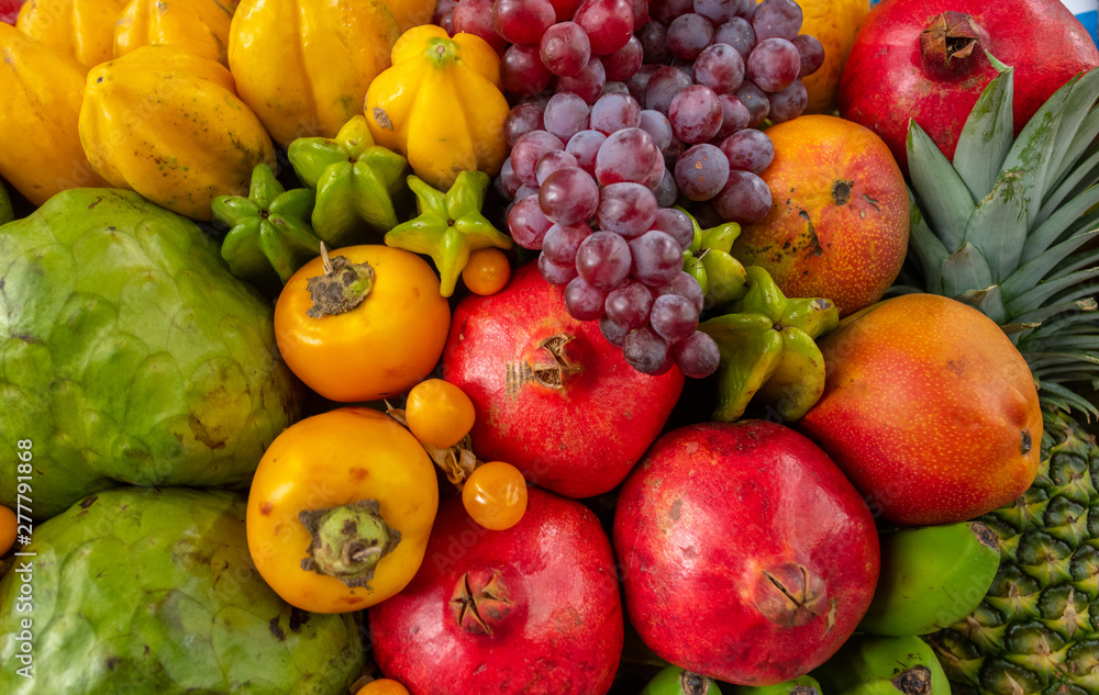 Exotic fruits display Exotic fruits display