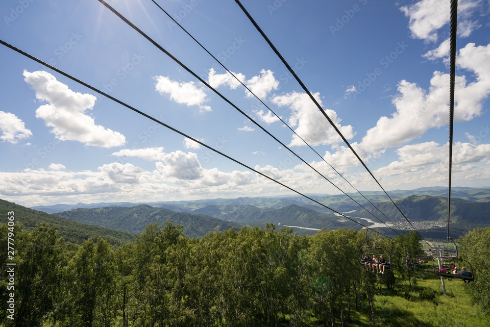 Cableway in the mountains
