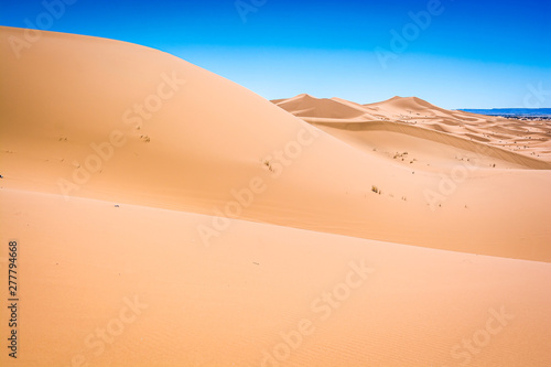 Famous dunes Erg Chebbi in Morocco, near Merzouga