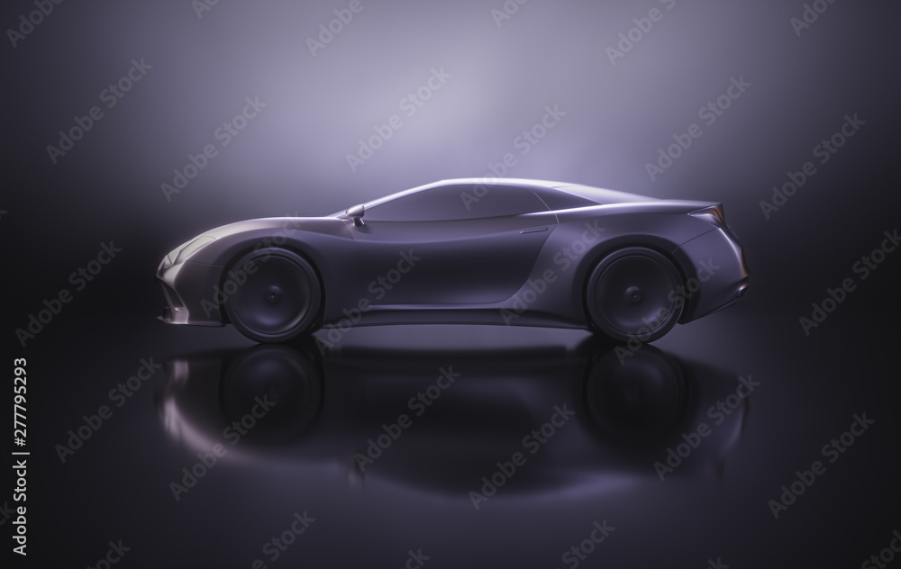 Aerodynamic Prototype Sports Car Concept
