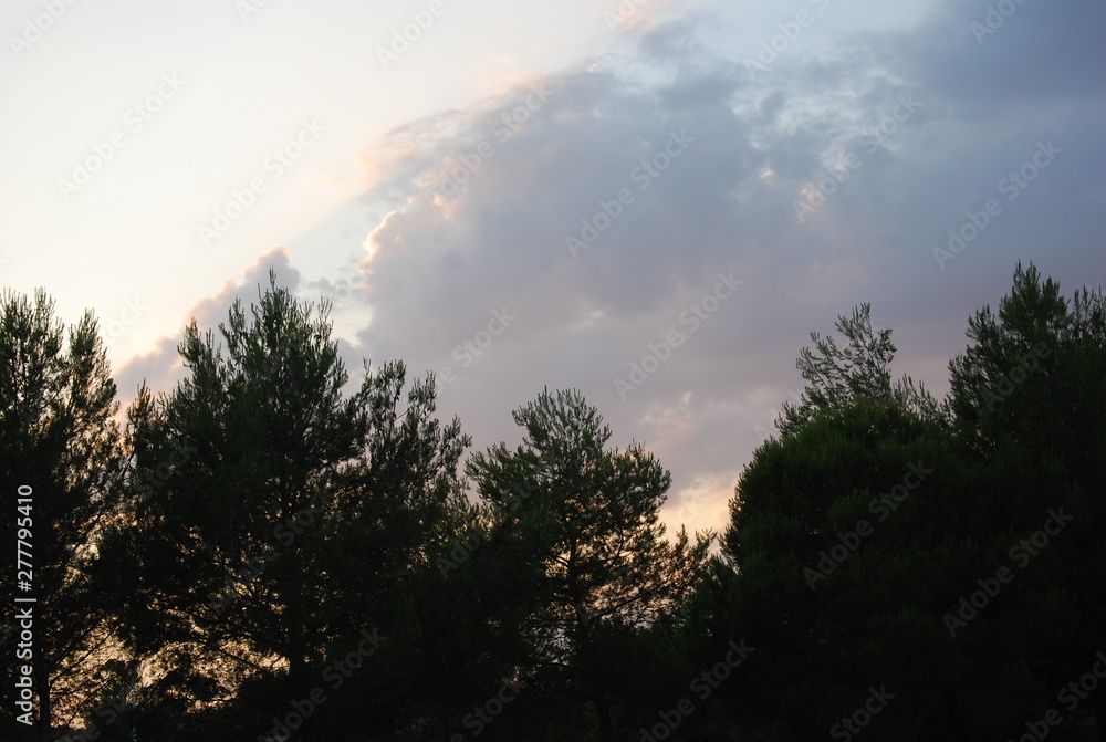 Evening Skyscape, Valencia, Spain, Europe Evening Skyscape, Valencia, Spain, Europe