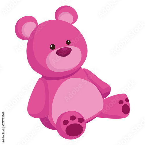 purple teddy bear cartoon symbol