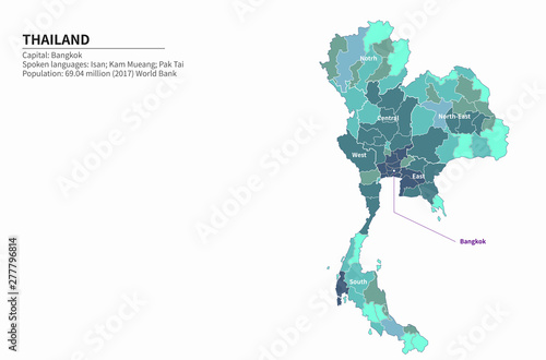 thailand map. graphic vecto...
