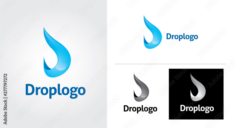 D Letter Drop minimalist and creative logo set D Letter Drop minimalist and creative logo set