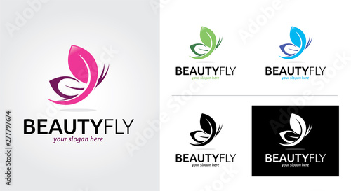 Beauty Salon minimalist and creative logo set