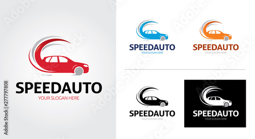  Speed Auto minimalist and creative logo set