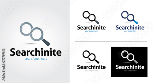 Infinity Search minimalist and creative logo set