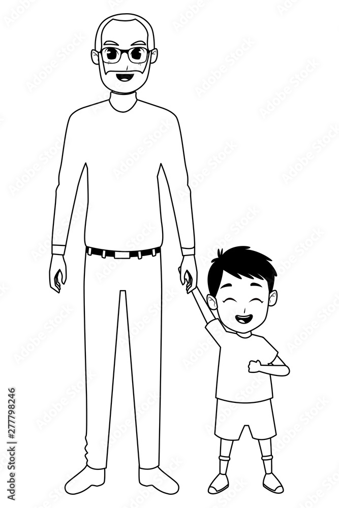grandson and grandfather of hand in black and white grandson and grandfather of hand in black and white