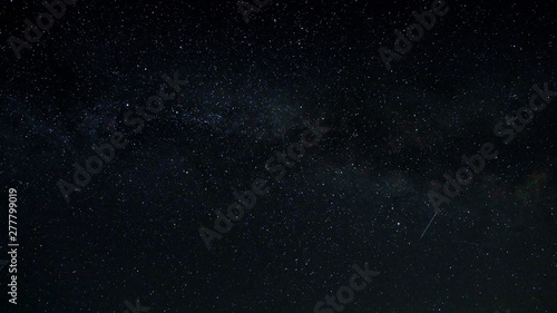blue sky with stars and milky way
