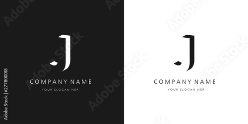 j logo, modern design letter character