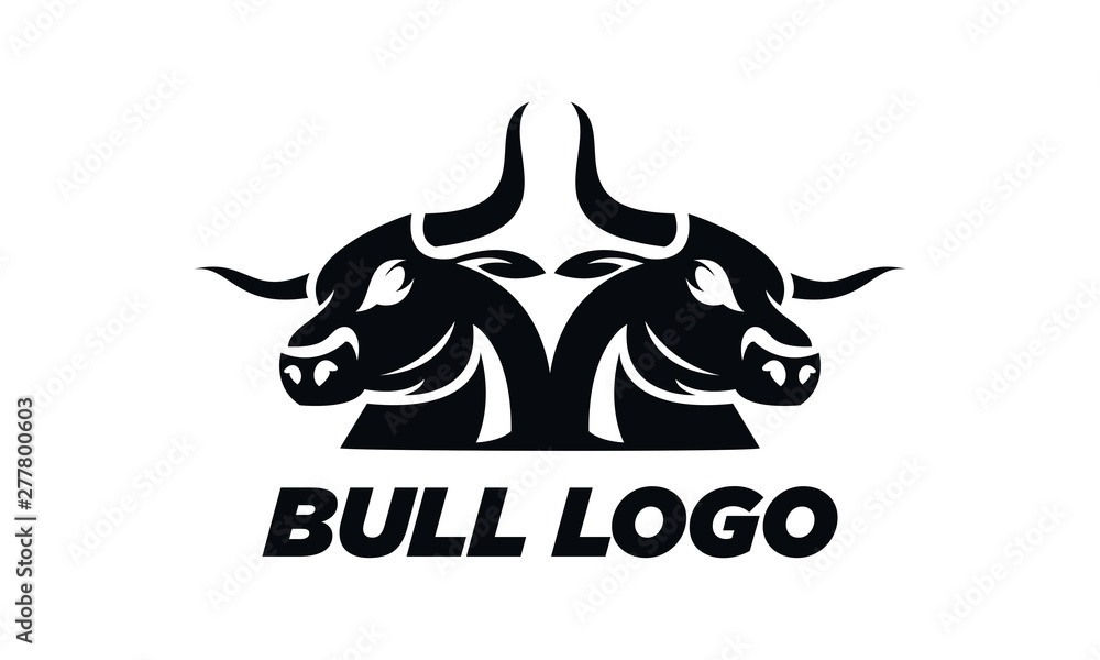Obraz premium Two bull logo