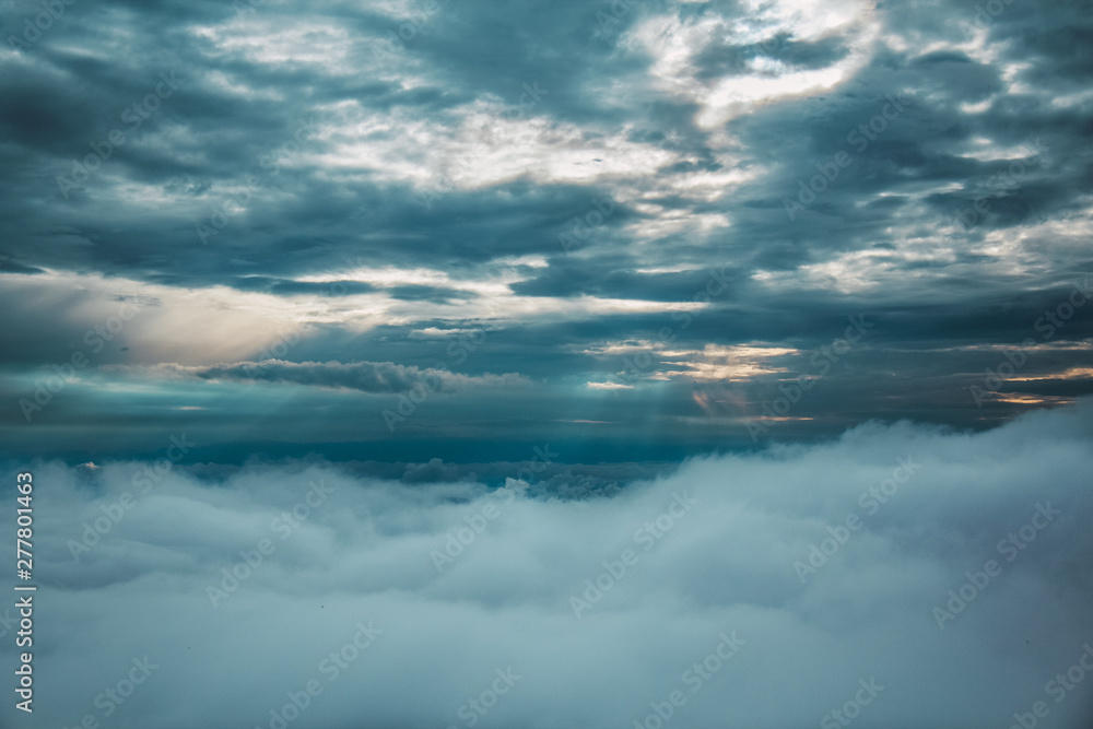 Sunrise over the clouds Sunrise over the clouds