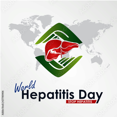 hepatitis day poster design vector template