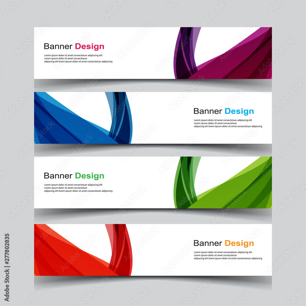 Fototapeta premium Vector Abstract banner web template