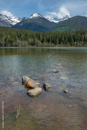 Green Lake near Whistler, BC; Wedge Mountain & Mt Weart photo