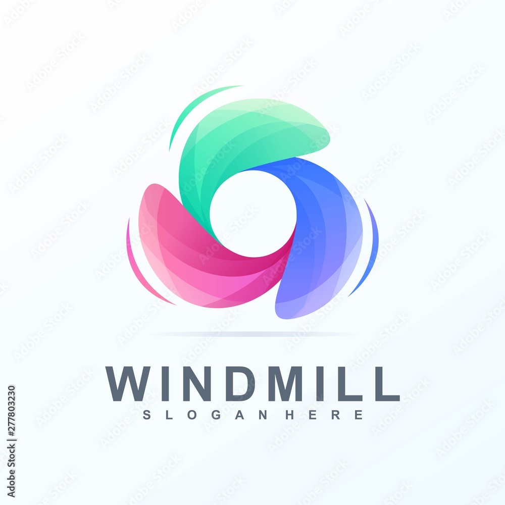 wind mill logo ready to use