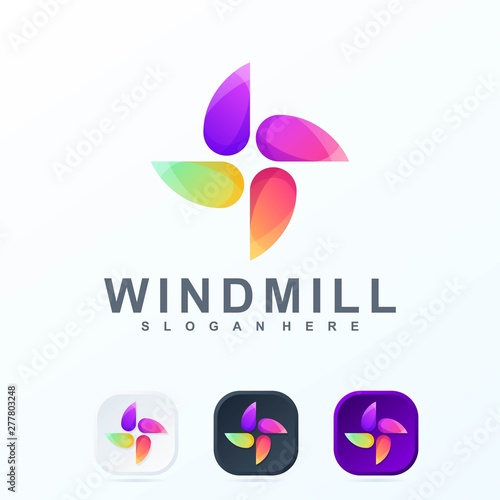 wind mill logo ready to use