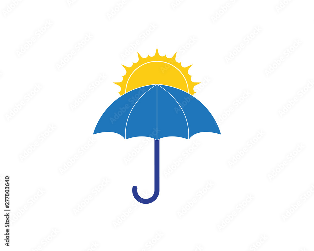 Umbrella logo template vector icon illustration design Umbrella logo template vector icon illustration design