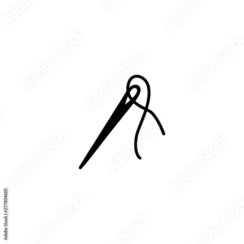 Needle with thread to sew clothes