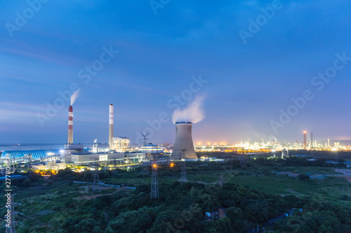 Wallpaper Mural coal-fired power plant at night Torontodigital.ca