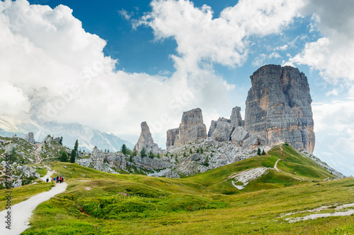 Cinque Torri in italian Alps photo