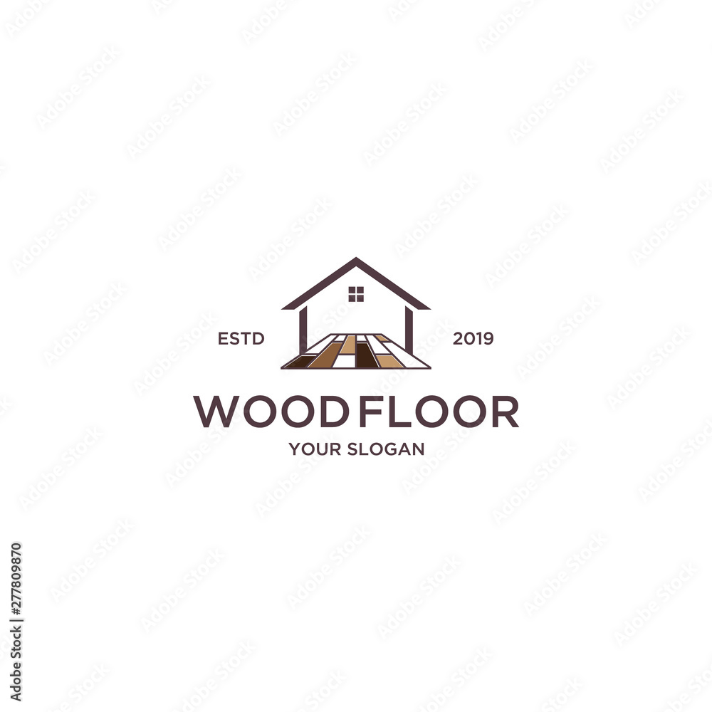 wood floor for home logo